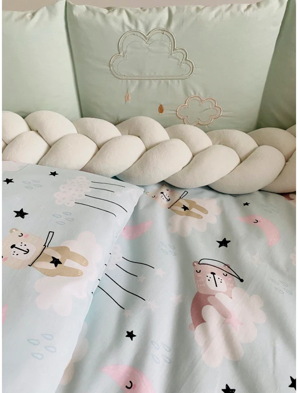 Постільний комплект 7 ел Twins Fluffy Puffy 4076-TFP-14, mint